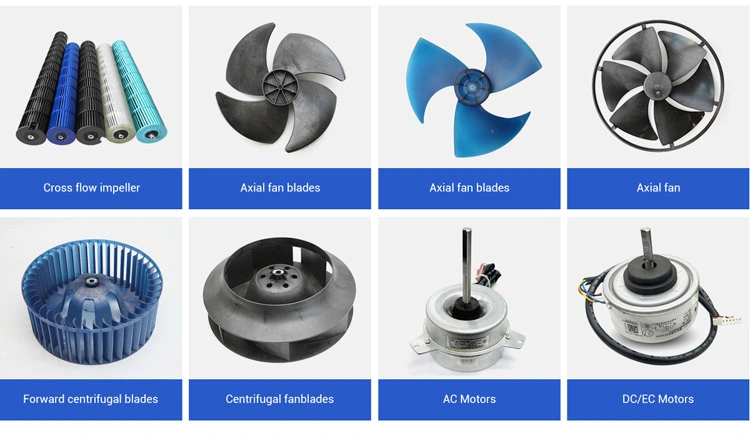 Fan Impeller Fan Blades Hub Diameter Plastic HVAC Plastic Lw 400*115/ 415*125/ 420*149/ 493*143 Cw 12mm Free Spare Parts 500 PCS